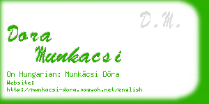 dora munkacsi business card